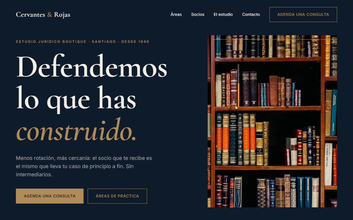 Demo web: Cervantes & Rojas (Estudio de abogados)