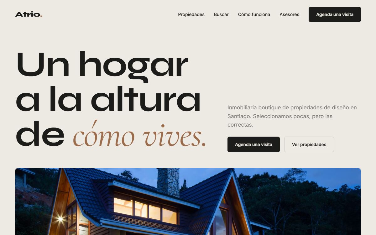 Demo web: Atrio Propiedades (Inmobiliaria)