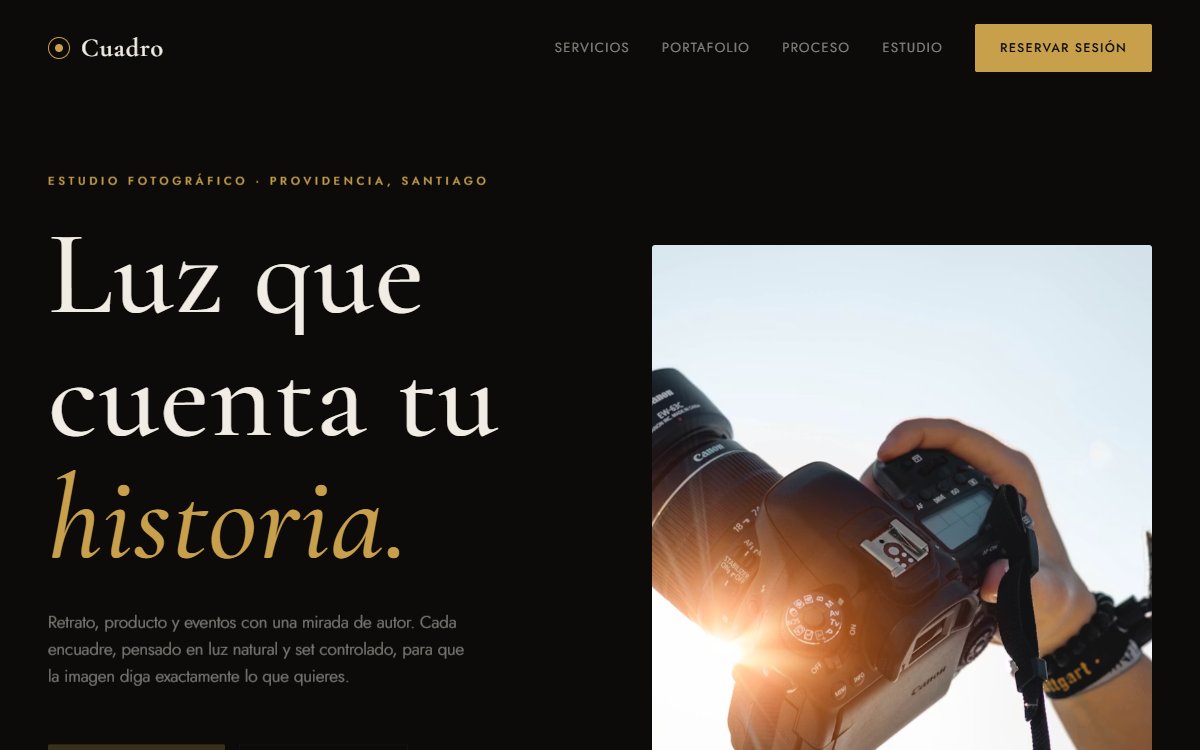 Demo web: Cuadro Studio (Fotografía)