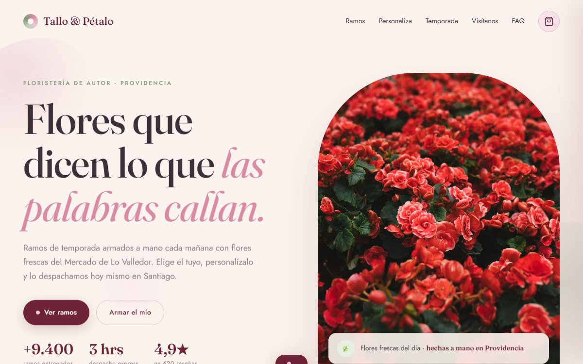 Demo web: Tallo & Pétalo (Floristería)
