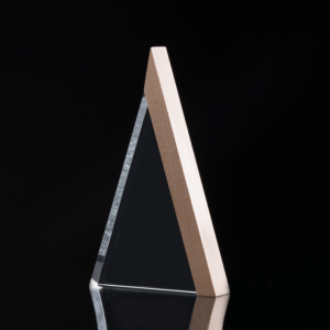 Trofeo Galvano de Madera y Cristal «Triangle»