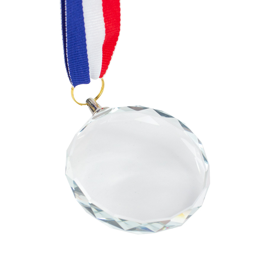 Medalla Cristal «Diamond» con cinta tricolor - Imagen 3
