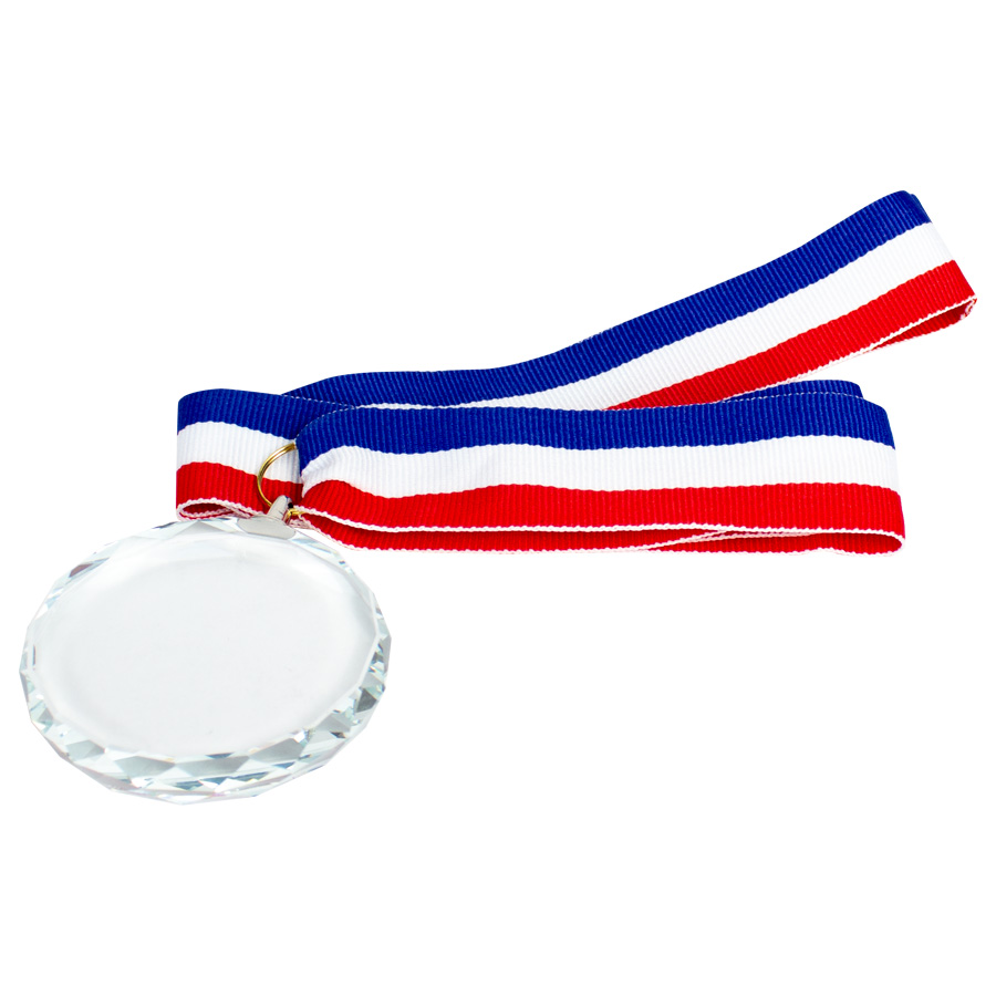 Medalla Cristal «Diamond» con cinta tricolor - Imagen 4