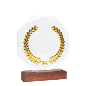 Trofeo Galvano de Madera, Cristal y Acero «Phelps»