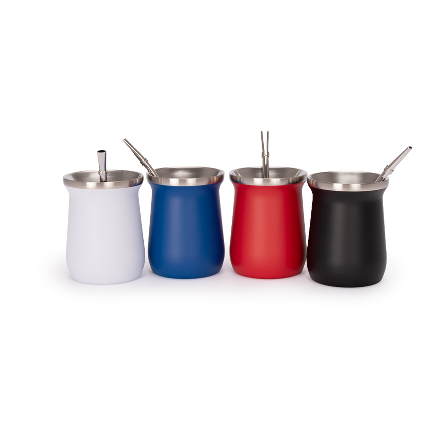 Vaso Térmico metálico «MATE» 300ml. con Bombilla - Imagen 2