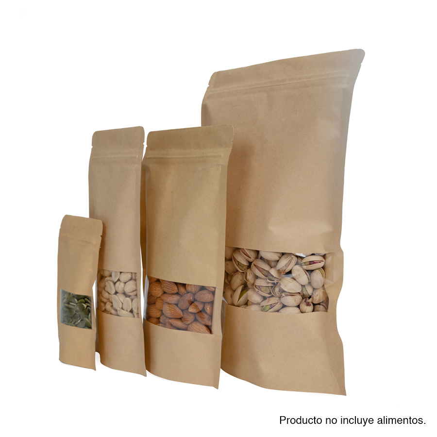 Bolsa doypack 700ml de papel kraft, para Alimentos - Imagen 3