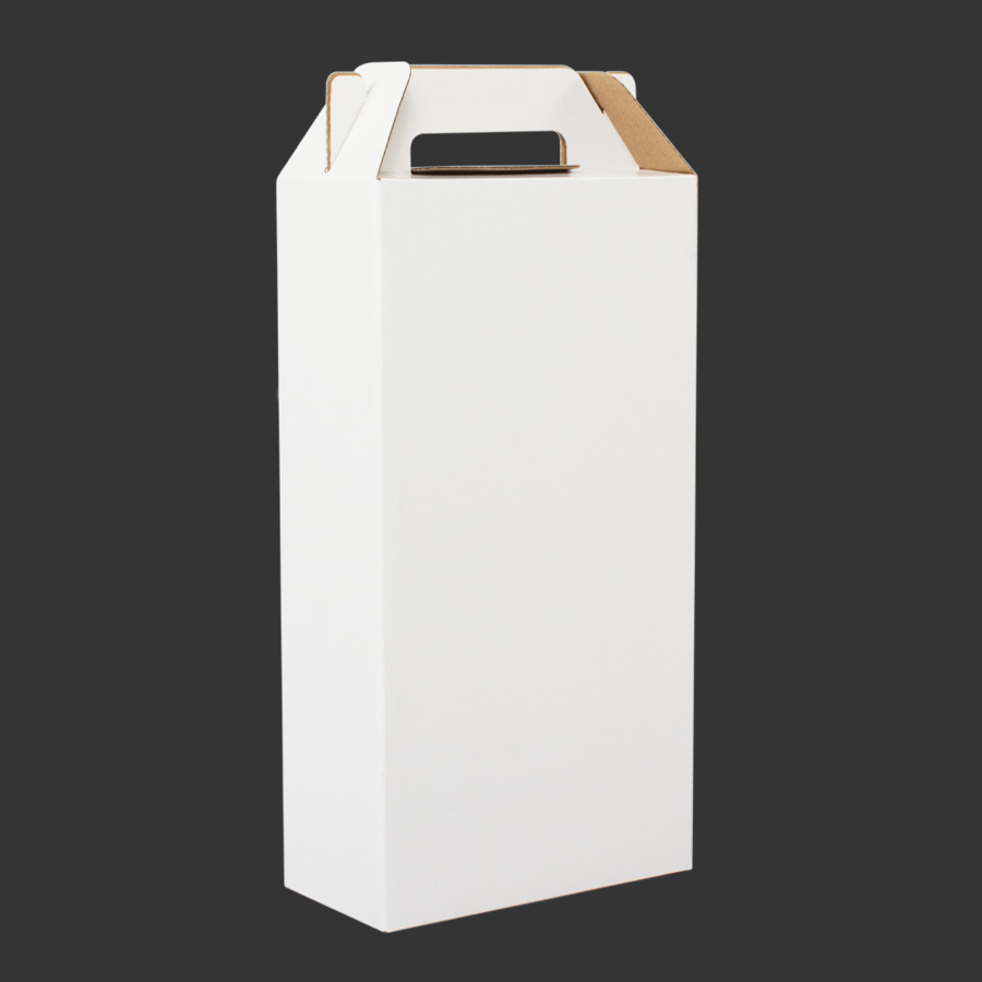 Caja autoarmable con asas, para 2 botellas de Vino - Imagen 4