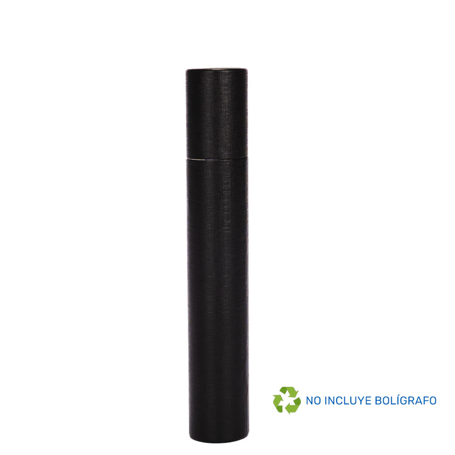 Tubo Porta-Lápiz o Bolígrafo, en cartón forrado negro. - Imagen 2