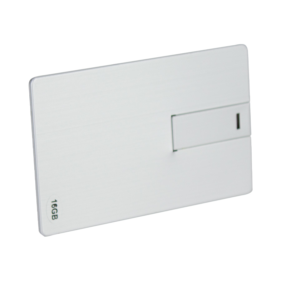 USB Pendrive 16GB Credit Card plateado. - Imagen 2