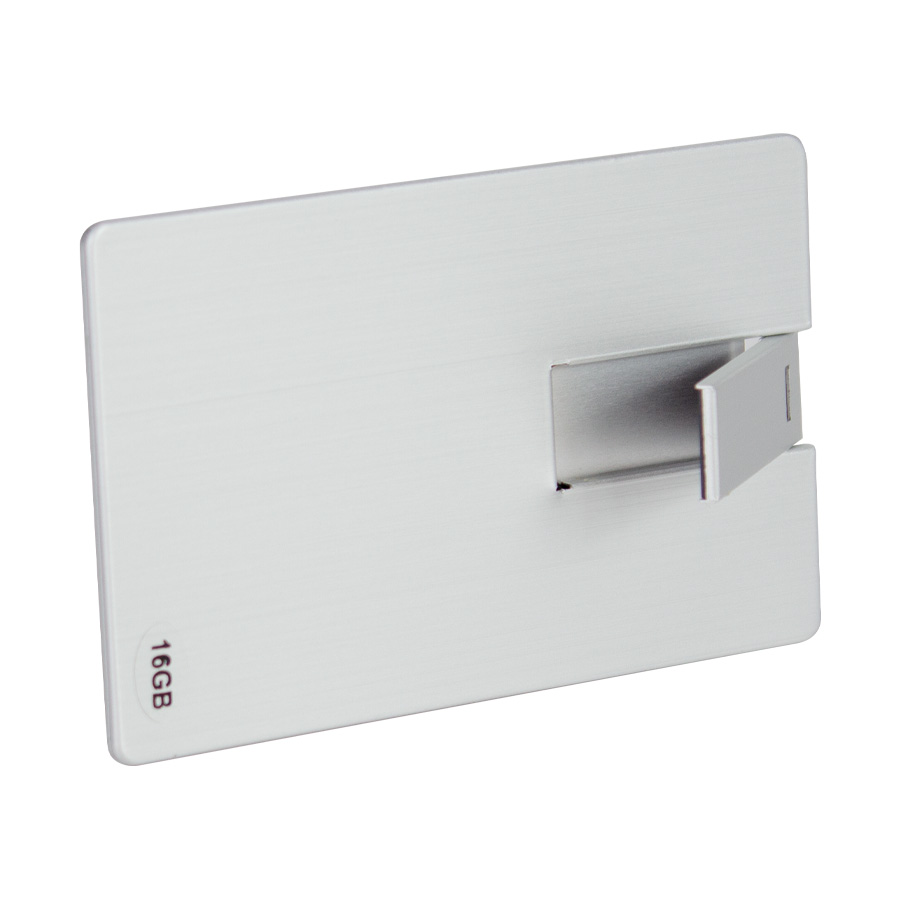 USB Pendrive 16GB Credit Card plateado. - Imagen 3
